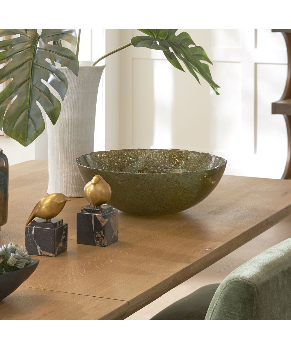 Veridian Shimmer Earthy Glass Bowl