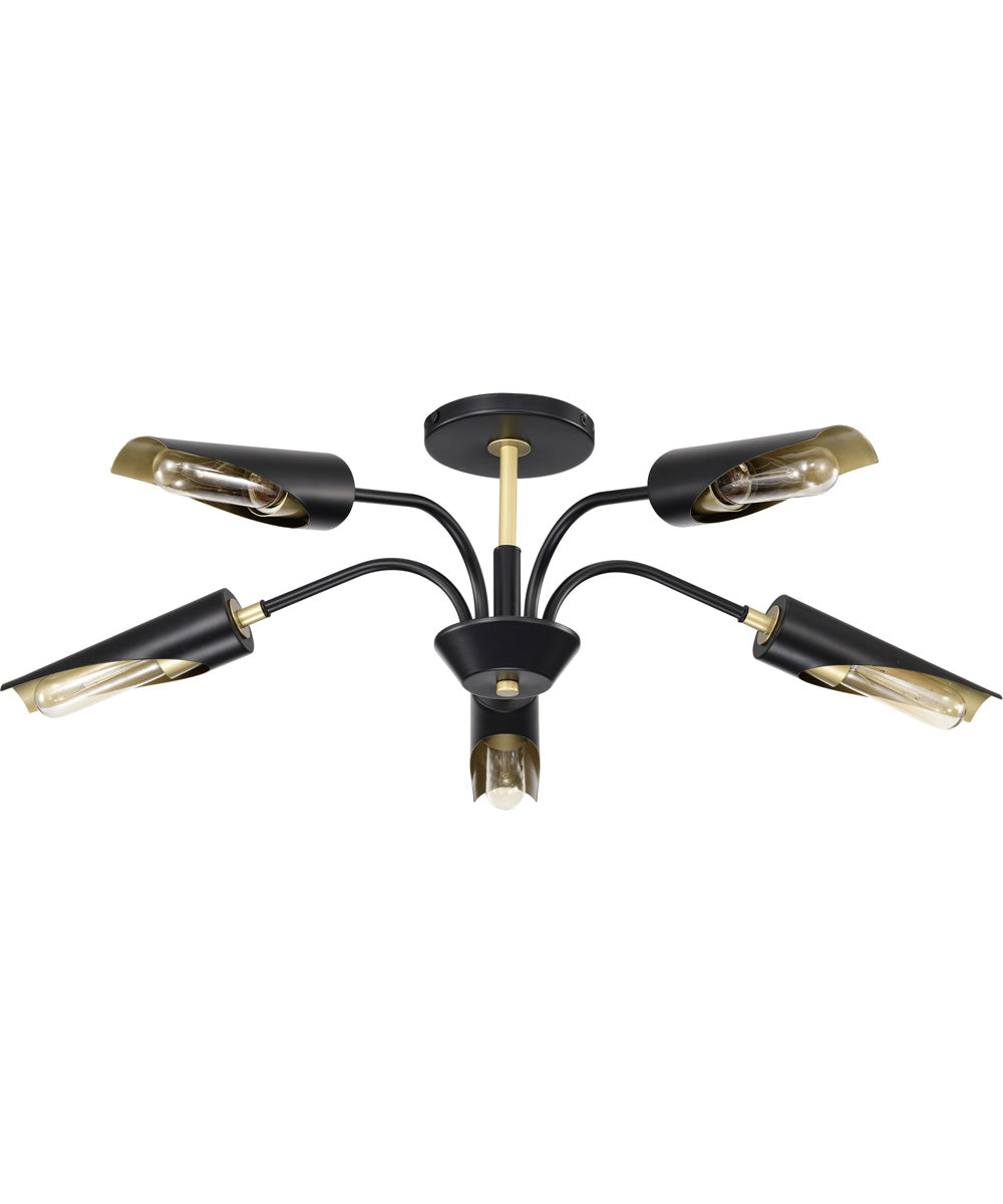 Marc 5-Light Chandelier Matte Black