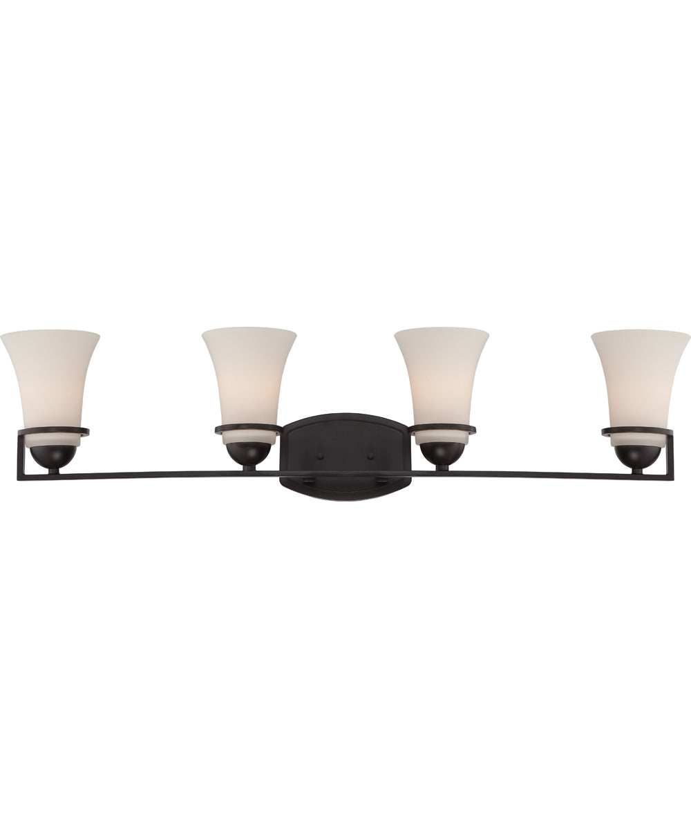 34"W Neval 4-Light Vanity & Wall Sudbury Bronze