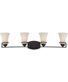 34"W Neval 4-Light Vanity & Wall Sudbury Bronze