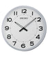 Silver-Tone Framed Numbered Wall Clock