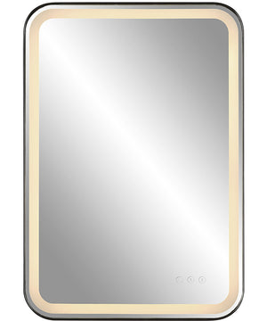 Crofton Lighted Black Vanity Mirror