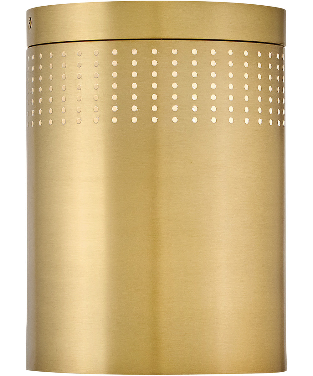 Casey 1-Light Small Flush Mount in Lacquered Brass