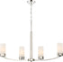34"W Denver 4-Light Pendant Polished Nickel