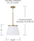 Drake 1-Light Pendant Aged Brass