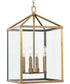 Hillcrest 4-Light Transitional Hall & Foyer Light Vintage Brass