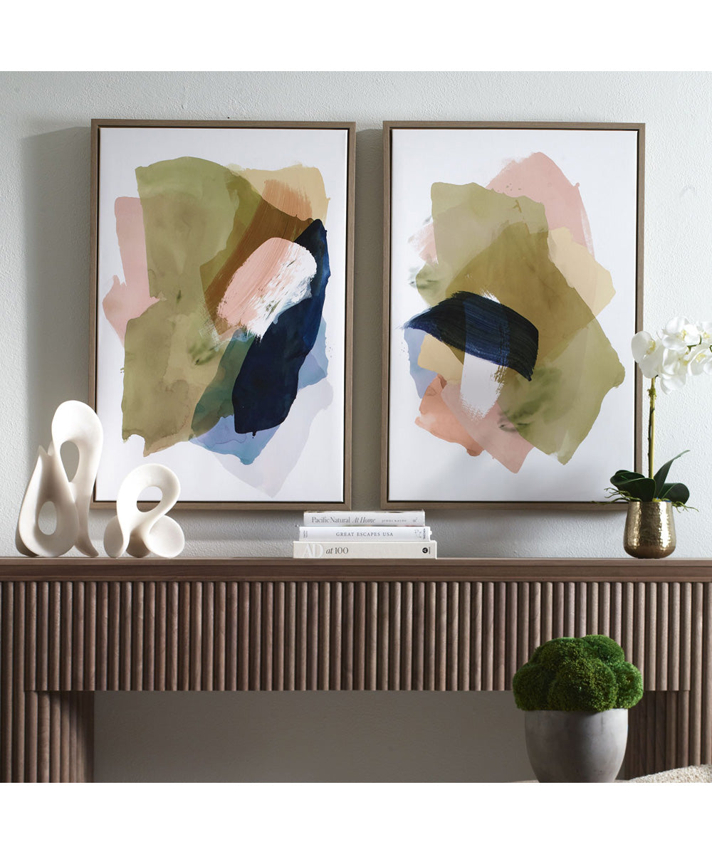 Abstract Afternoon Framed Canvases Set of 2