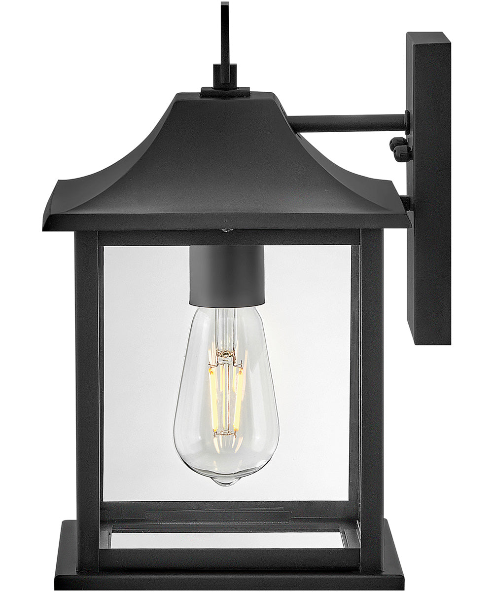 Nolan 1-Light Small Wall Mount Lantern in Black
