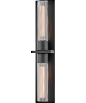 Voight 2-Light Large Wall Mount Lantern in Black