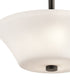 15"w Aubrey 3-Light Semi Flush Ceiling Light Olde Bronze Finish with Satin Etched Opal Glass Shade