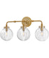 Helene 3-Light Medium Three Light Vanity in Lacquered Brass
