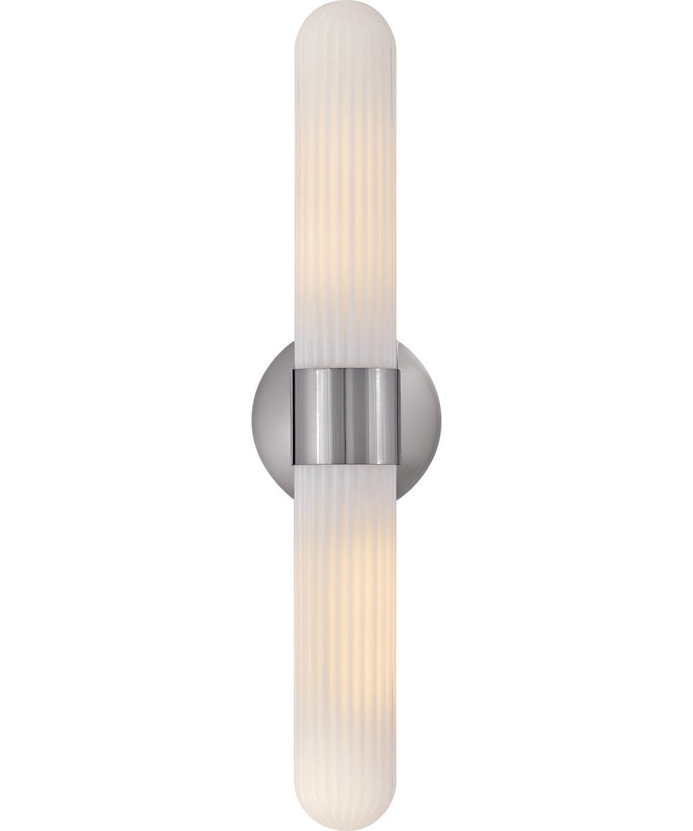 Nina 2-Light Large Two Light Sconce in Chrome