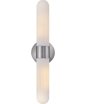 Nina 2-Light Large Two Light Sconce in Chrome