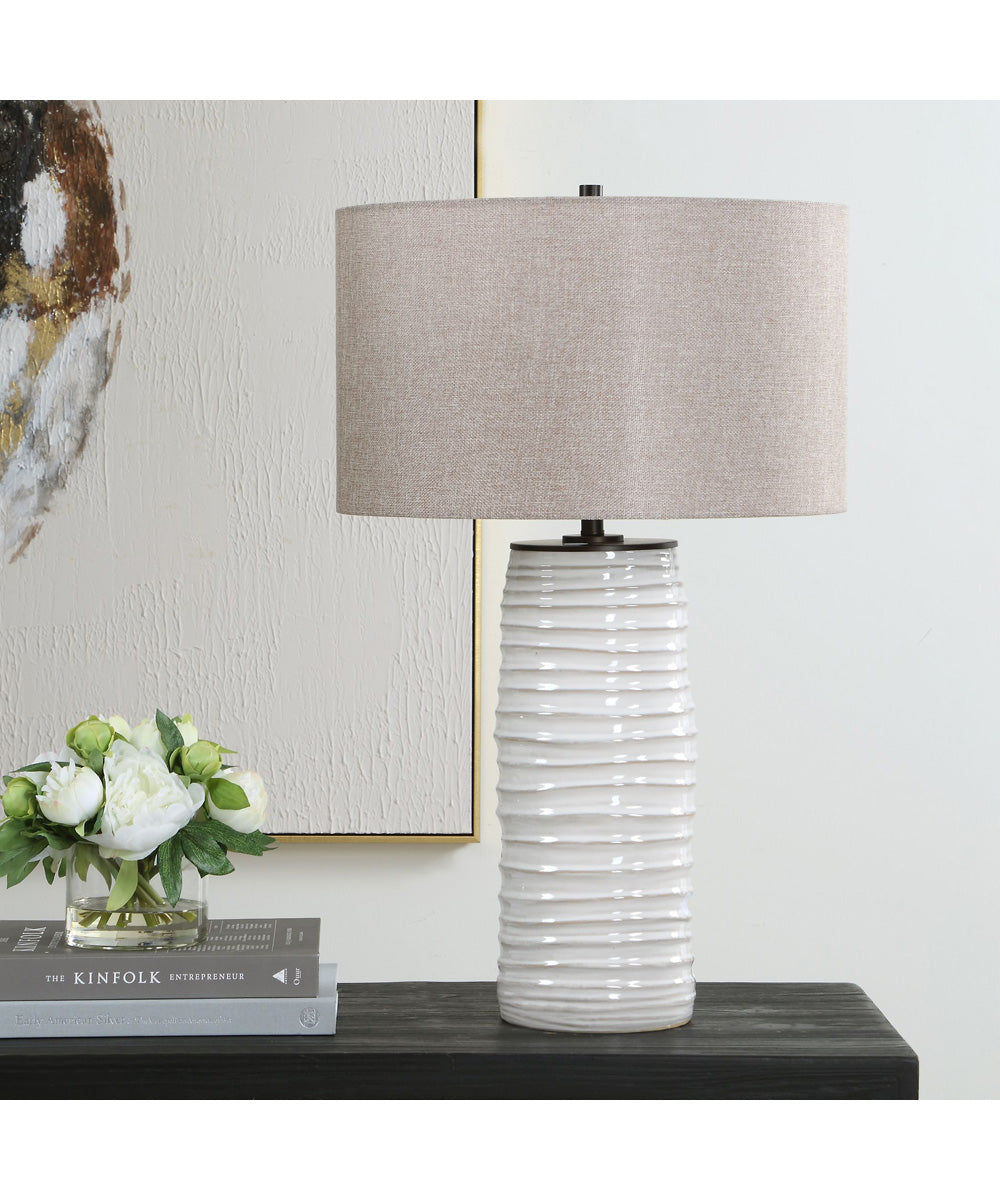Barat White Ceramic Table Lamp