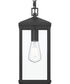 Cantley Outdoor Pendant with Clear Glass Panels Matte Black