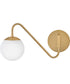 Dottie 1-Light Small Single Light Sconce in Lacquered Brass
