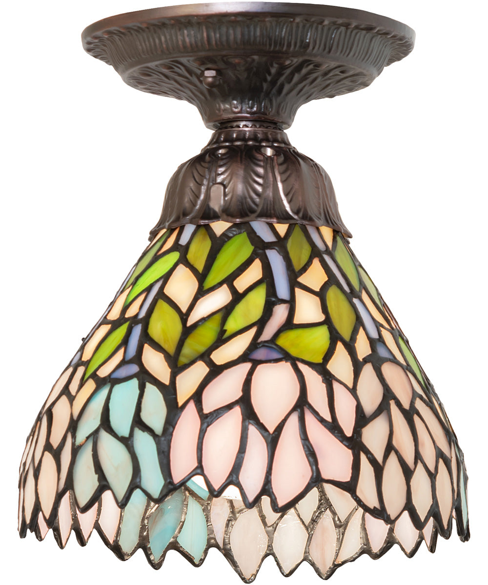 7" Wide Wisteria Flushmount