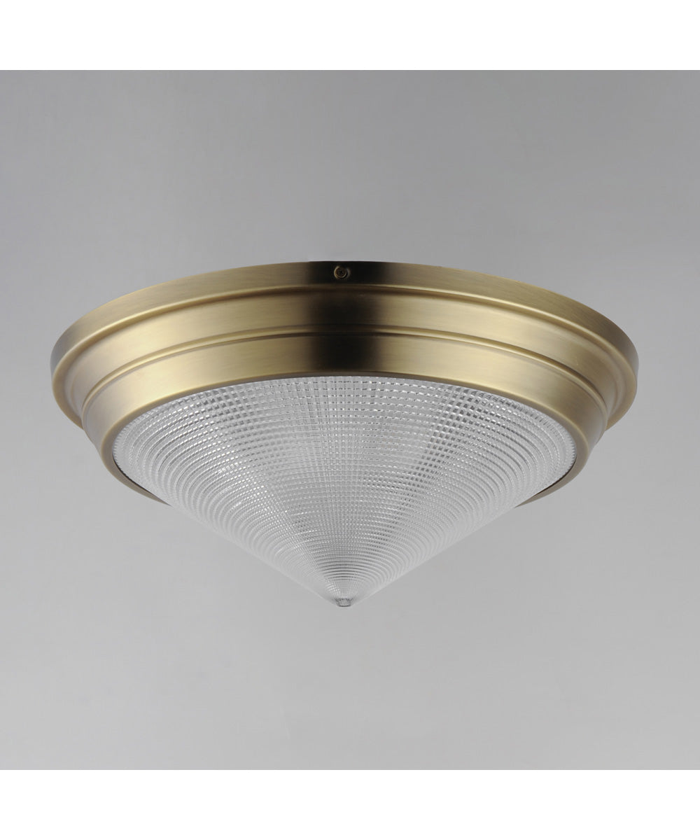 Hargreaves 3-Light Flush Mount Natural Aged Brass