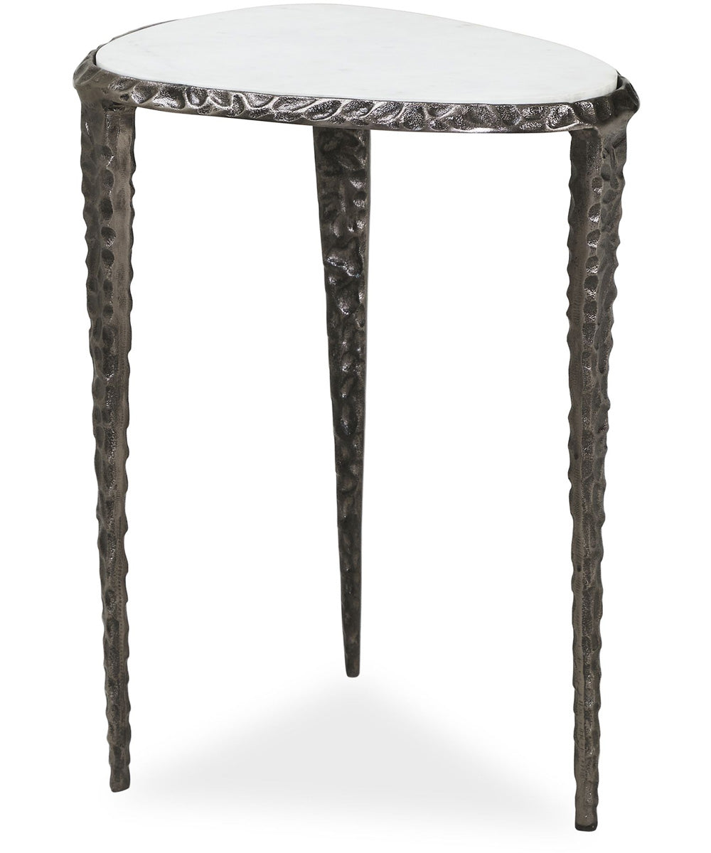 Arnold White Marble Accent Table