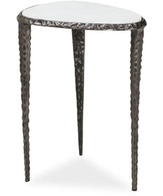 Arnold White Marble Accent Table