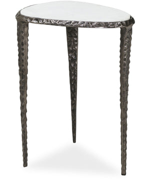 Arnold White Marble Accent Table