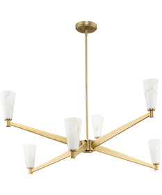 Tosca 6-Light Modern Luxe Chandelier Brushed Bronze