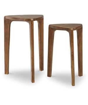 Brynnleigh Accent Table Set Set of 2 Medium Brown