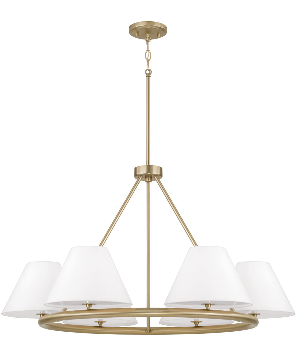 Parson 6-Light Chandelier Matte Brass