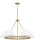 Parson 6-Light Chandelier Matte Brass