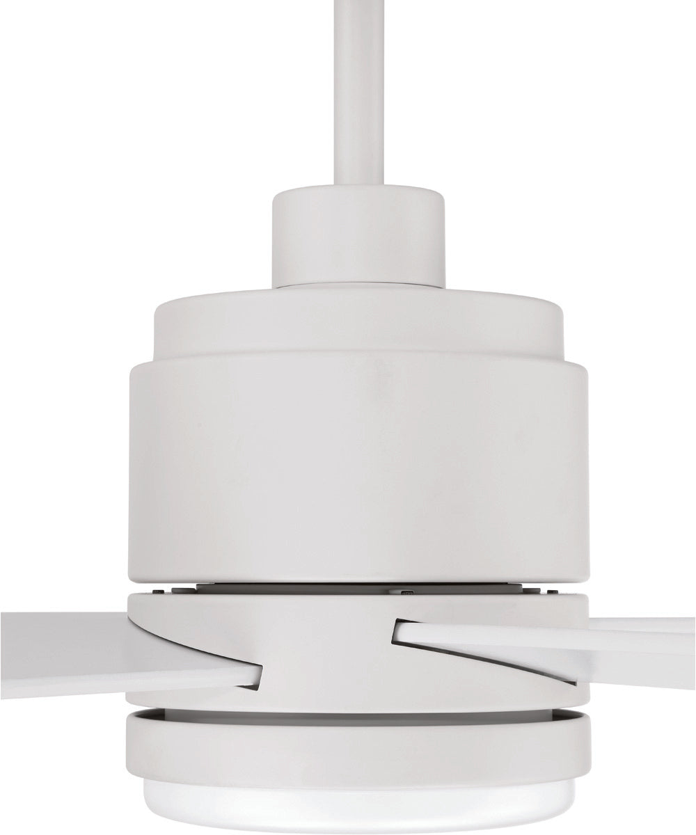 McCoy 60" 4-blade ceiling fan with 2-wire HW wall control 1-Light Fan White