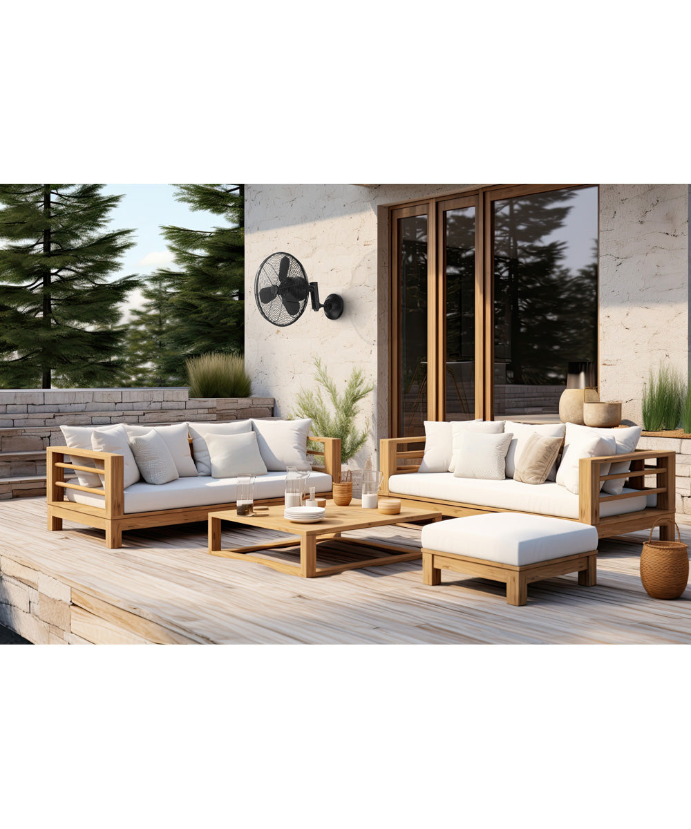 14" Bellows IV Indoor/Outdoor Fan Flat Black