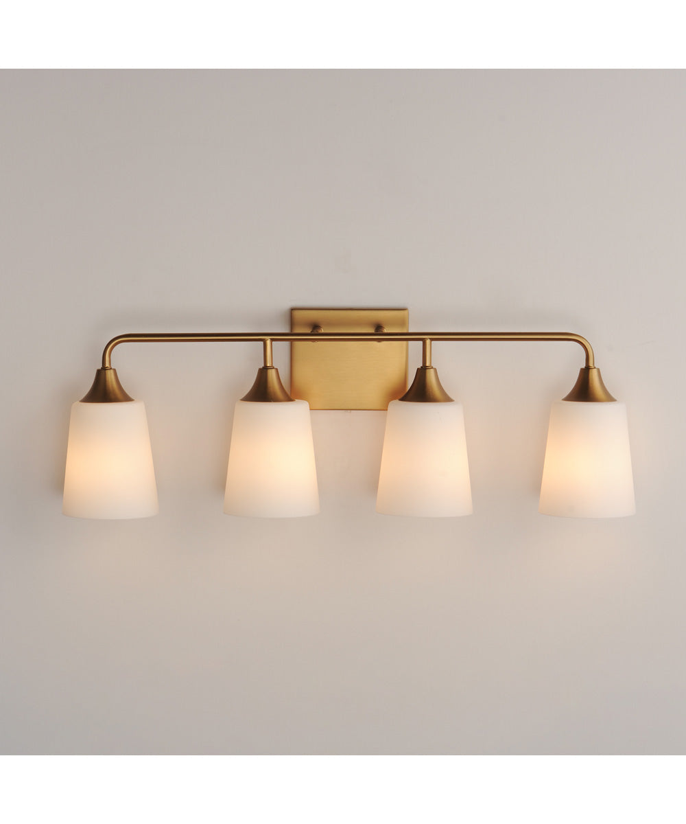 Hudson 4-Light Bath Vanity Natural Aged Brass