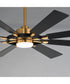 Helm 72 inch Indoor Fan w LED Light Kit Black / Natural Aged Brass