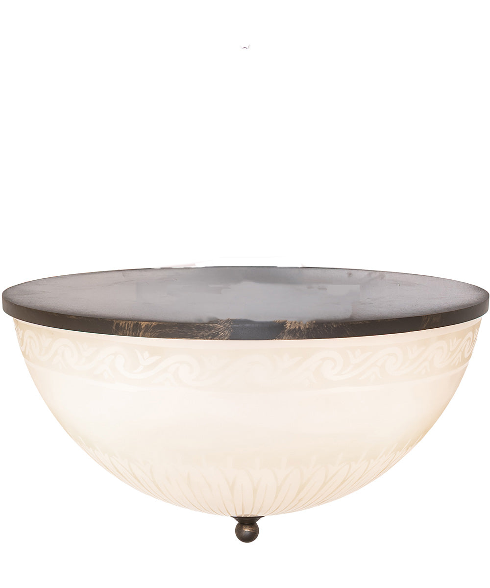18" Wide Ovum Aquinum Flush Mount