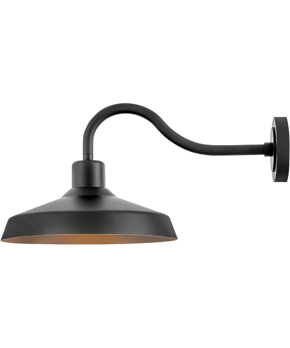 Forge 1-Light Medium Wall Mount Lantern in Black
