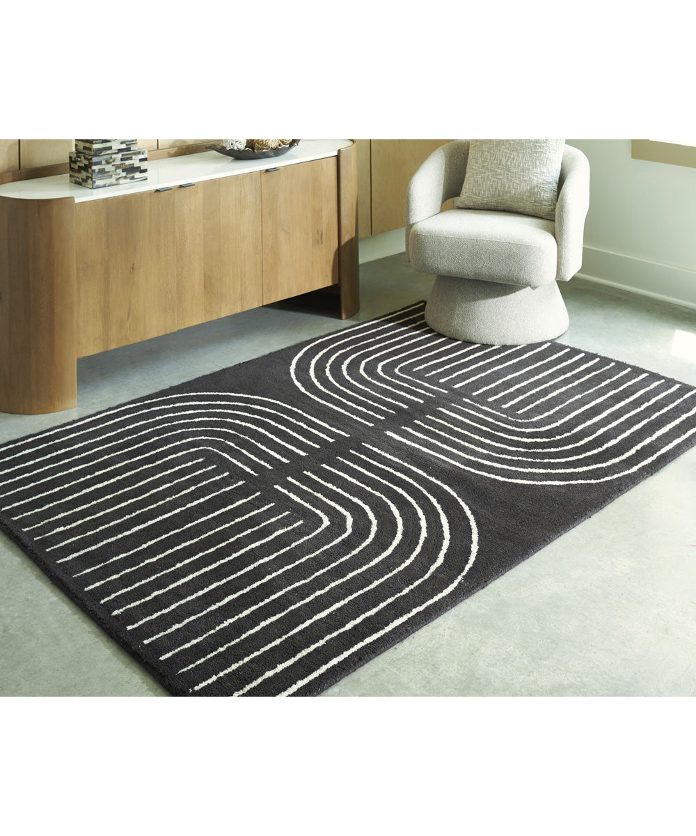 Eldonmore Medium Rug Black/Ivory
