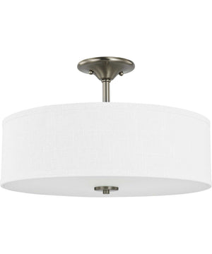 Inspire 3-Light 18" Semi-Flush Mount Brushed Nickel