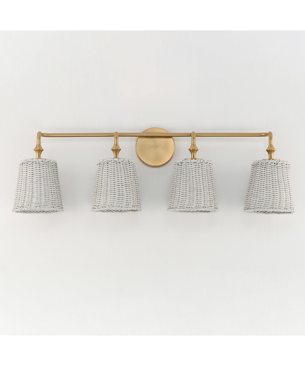 Baja 4-Light Bath Vanity Natural Aged Brass