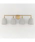 Baja 4-Light Bath Vanity Natural Aged Brass