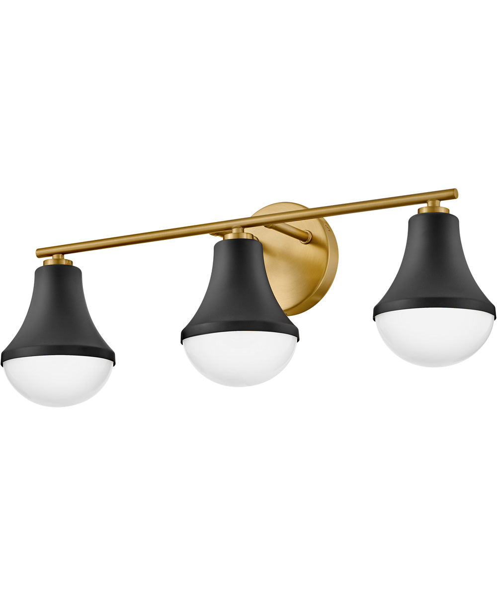 Haddie 3-Light Medium Three Light Vanity in Black