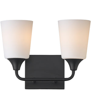 Hudson 2-Light Bath Vanity Black