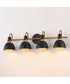 Dusk 4-Light Wall Sconce Black / Antique Brass