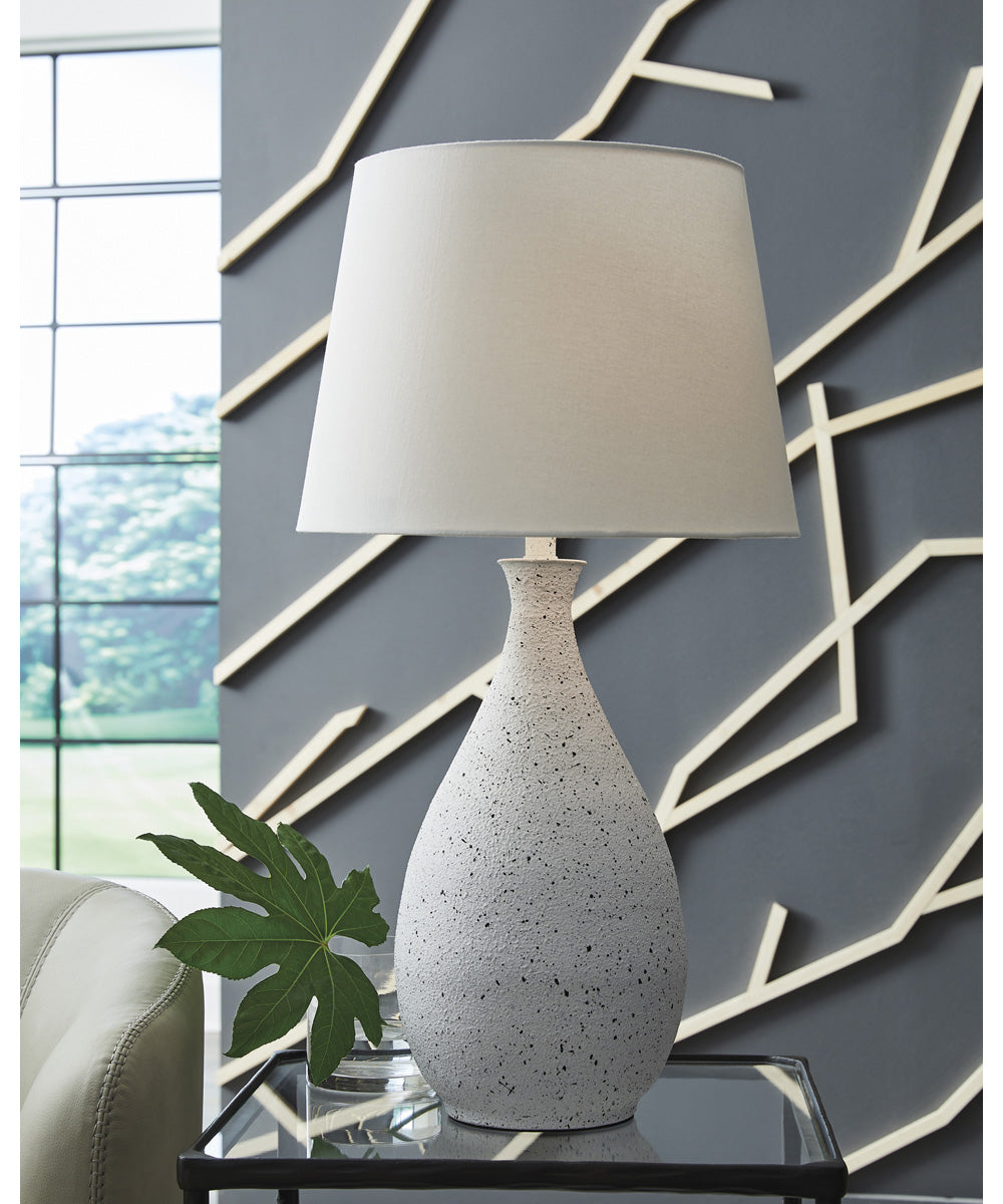 Wyattford Metal Table Lamp White/Black