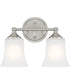Bronson 2 Light Vanity Brushed Nickel