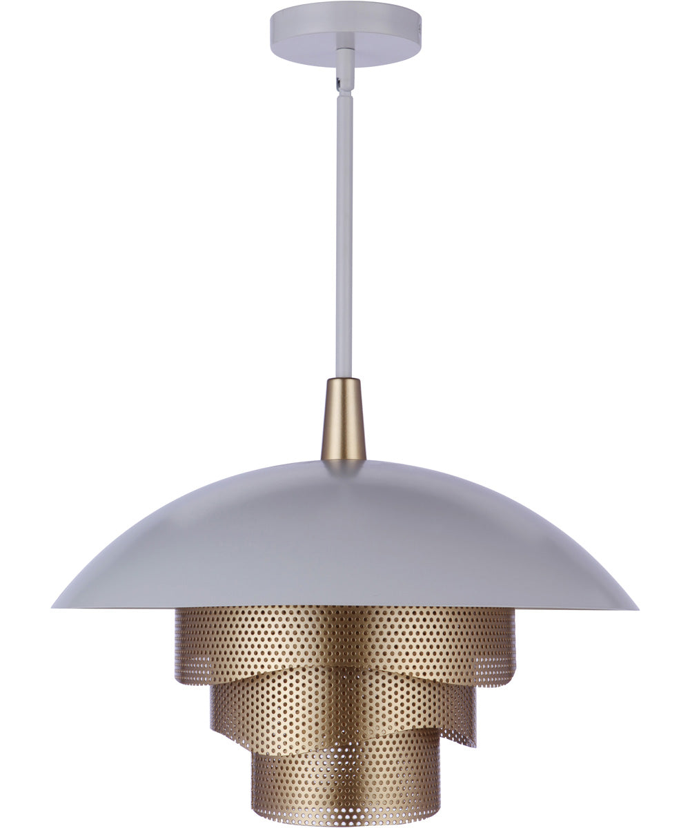 Sculptural Statement Pendants 1-Light Lighting Matte White/Matte Gold