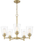 Westin 5 Light Chandelier Brushed Gold