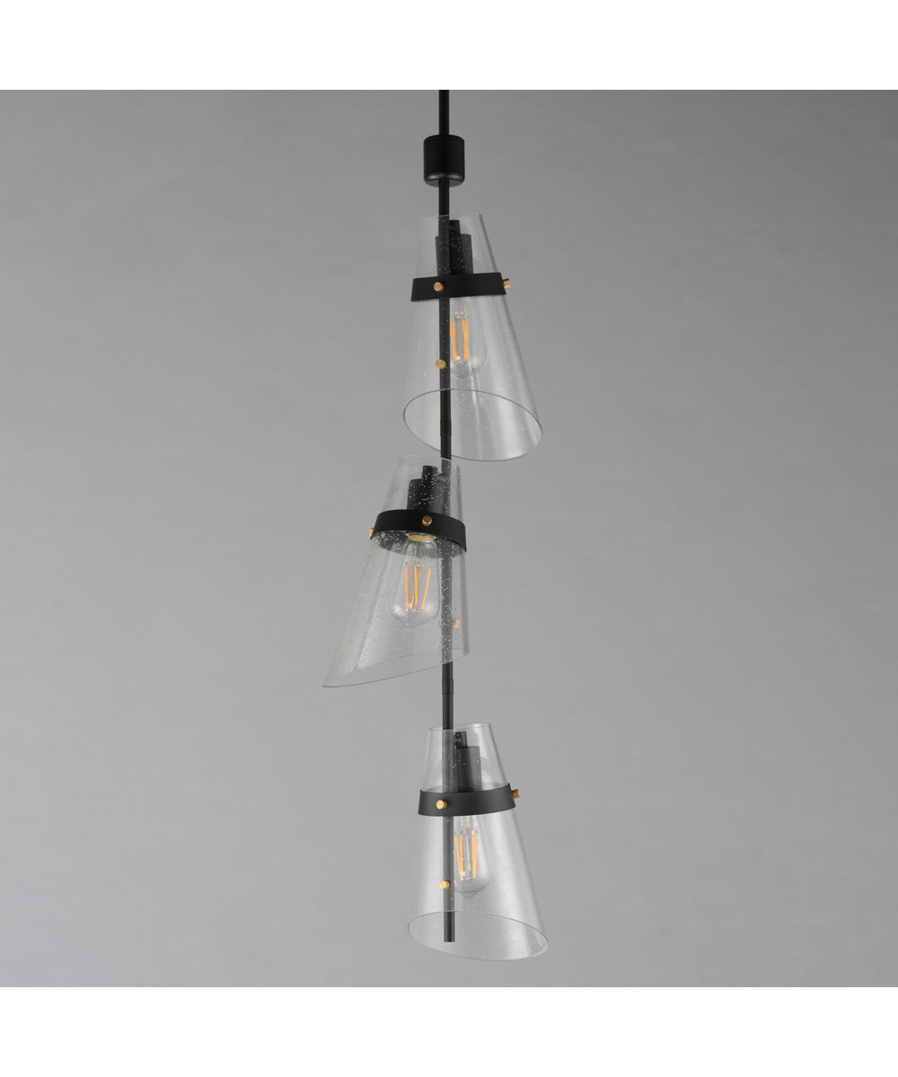 Finch 3-Light Vertical Pendant Dark Bronze/Antique Brass