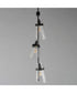 Finch 3-Light Vertical Pendant Dark Bronze/Antique Brass