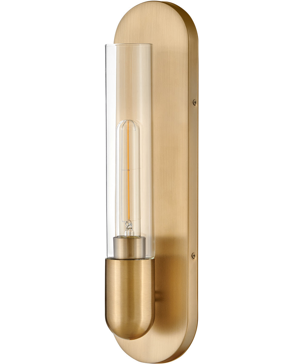 Tully 1-Light Medium Single Light Sconce in Lacquered Brass