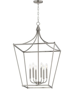 Clifton 6-Light Pendant Satin Nickel